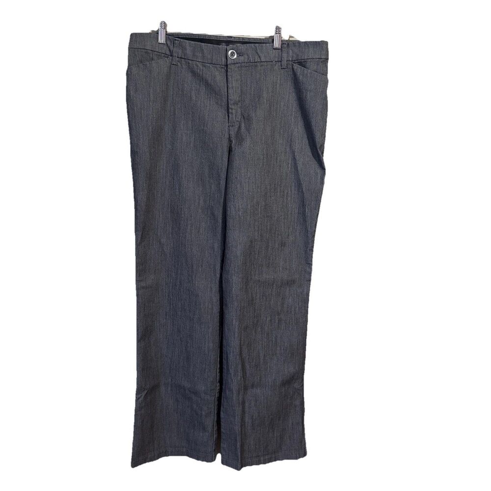 Lee Flex Motion Womens Trouser Pants Carbon Rinse Regular Mid Rise 16 Long